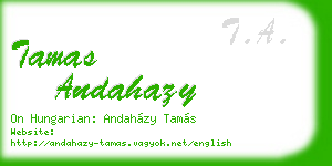 tamas andahazy business card